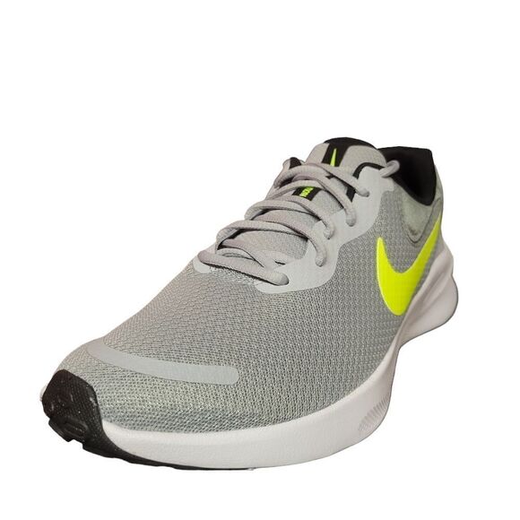 Nike Revolution 7 Wolf Grey Volt Running Shoes Sneakers Mens Size's FB2207 002 - Picture 2 of 8